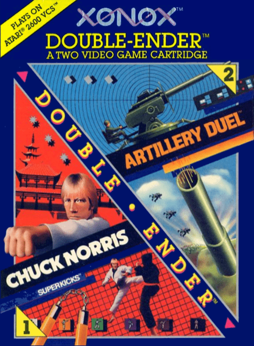 Chuck Norris Superkicks & Spike's Peak box art for Atari 2600